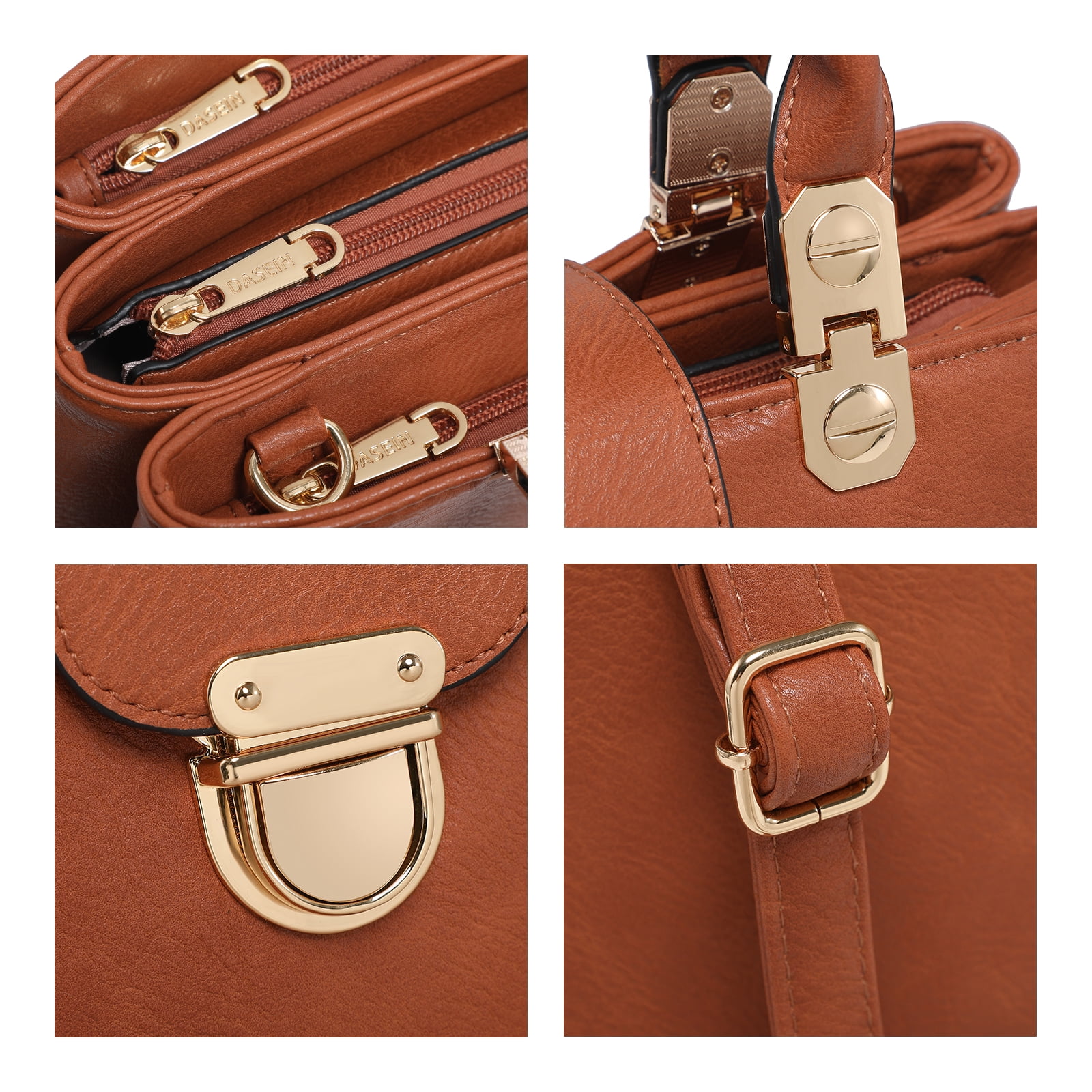 Dasein Women Satchel Handbags Top Handle Purse Medium Tote Bag Vegan Leather Shoulder Bag