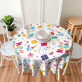 thumbnail image 3 of Happy Birthday Tablecloth Round Table Cloth Washable Rustic Table Cover for Decoration Kitchen Dining Room 60x90 Inch, 3 of 6