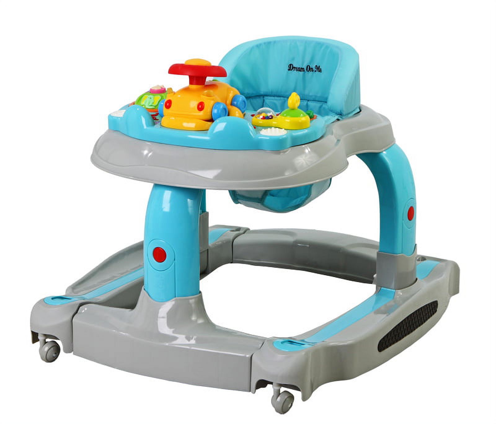 Dream On Me - 2-in-1 Baby Tunes Musical Activity Walker and Rocker, Gray - image 4 of 4
