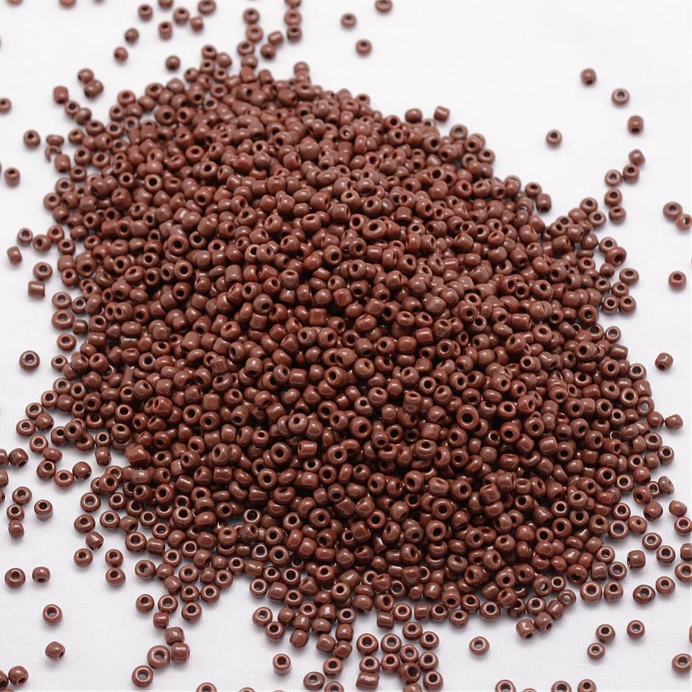 1pound 6/0 Glass Seed Beads Grade A Round Opaque Colours Coconut Brown 3.6~4.0mm Hole: 1.2mm about 5000pcs/pound
