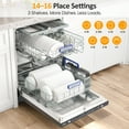 thumbnail image 4 of Sunvivi 24" Built-in Dishwasher, Stainless Steel Dish Washer Machine with Large 14-16 Place Settings, 8 Wash Cycles, Energy Star, Black, 4 of 8