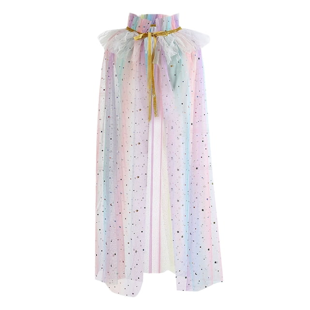 GDREDA Vestes de Gommage pour Femme, Cape à Lacets pour Filles, Robe de Fête, Multicolore, 2-10 Ans