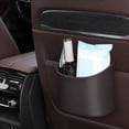 thumbnail image 2 of Leather Car Door Cup Holders Multifunctional Bin Storage Box Hanging Organizer with Clip-on Mounting for Easy Access to Drinks, Phones, and Small Items for Car Organization,Black, 2 of 7