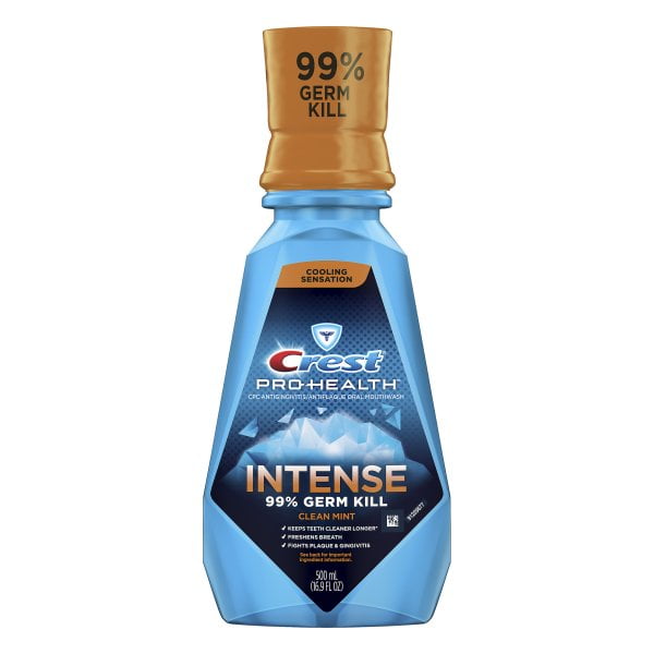 Crest Pro Health Intense Mouthwash, Clean Mint, 16.8 Oz each Walmart