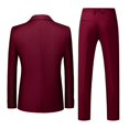 thumbnail image 2 of Cloudstyle Men's 3Pcs Business Professional Casual Daily Slim Fit One Button Suit Set (Blazer + Vest + Pants), 2 of 5