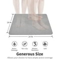 thumbnail image 4 of MaPinKa Non Slip Shower Mat - Comfortable Bath Mat for Textured Surface - Quick Drying Easy Cleaning Shower Floor Mat for Wet Area - No Suction Cups - Exfoliating and Durable 24x24 Inch Grey, 4 of 6