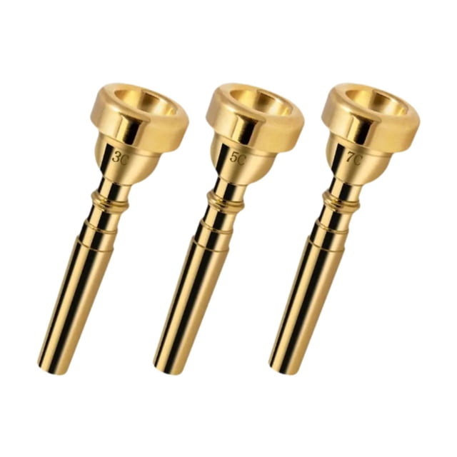 TROMPETA Capa de la boquilla de trompeta Instrumento profesional resistente para jugadores profesionales Bar Homes Schools Oro