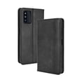 thumbnail image 1 of Compatible with Samsung Galaxy F52 5G Case Magnetic Closure Vintage Pattern PU Leather Wallet Cover with Card Slots-Black, 1 of 5