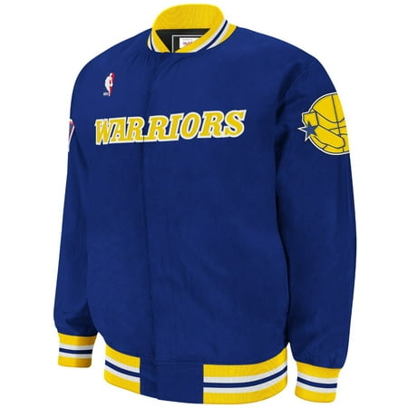 Hardwood Classics Vintage Tee - Golden State Warriors NBA Mitchell & Ness Blue Authentic Hardwood Classics 1996-97 Vintage Warm Up Jacket For Men