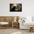 thumbnail image 2 of Stupell Industries Black Cat & Haunted Mansion Animals Painting Wrapped Canvas Canvas Art Print Wall Art, 30 x 20, 2 of 7