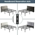 thumbnail image 2 of Queen Size Metal Platform Bed Frame, Heavy Duty Mattress Foundation with Steel Slats Support,16.8"Storage Space Metal Bed Frame, 2 of 8