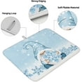 thumbnail image 3 of Christmas Dish Drying Mat for Kitchen Counter Blue Gnome Drying Pad Absorbent Drying Mats for Countertops Sinks Draining Racks Snowflake Drainer Xmas Holiday Decorations 18x24 Inch, 3 of 6