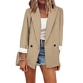 thumbnail image 2 of Outfmvch Blazers For Women， Womens Blazer， Hoodies For Women， Sweaters For Women， Womens Sweaters， Essentials Hoodie， Winter Coats For Women，Sweatshirt For Women Khaki 2Xl, 2 of 5