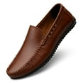 thumbnail image 3 of Men's Casual Loafers Slip On Leather Shoes Lightweight Driving Shoes Moccasins Classic Penny Loafer Flats Boat Shoes, 3 of 10