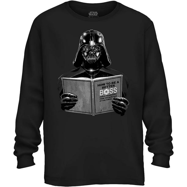 Star Wars Darth Vader Dark Side Empire Funny Humor Pun Adult Men's Graphic  Long Sleeve Shirt 