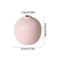 thumbnail image 2 of TACILIP Room Decor, 3.86x3.74x0.98in Round Faux Ceramic Vase Planter Modern Decor for Tabletop Shelf Plastic Centerpiece P-ink, Gifts for Mom, 2 of 6