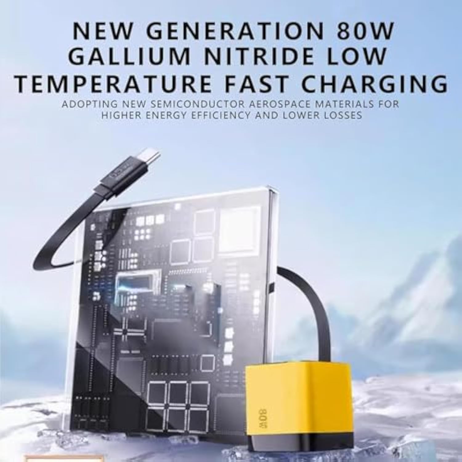Competeend 3 in 1 Charger Retractable 80w Max Fast, Competence 3-in-1 Charger, 80W MAX Fast Charging Module with Type-C Cable and 2 USB Ports