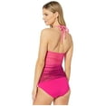 thumbnail image 3 of Ralph Lauren PINK Ombre Palm High Neck Halterkini Swim Top, US 14, 3 of 3