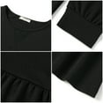 thumbnail image 6 of UVN Fall Dresses for Women Winter Long Sleeve Crewneck Oversized Casual Pullover Patchwork Sweatshirt Dress, 6 of 9