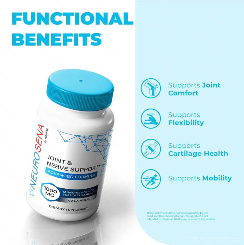 (2 Pack) Neuro Sena Capsules – Natural Joint Support Formula for Flexibility, Mobility & Confidence in Movement | Daily Formula for Comfort, Recovery & Active Lifestyle (120 Capsules)