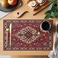 thumbnail image 2 of Country Boho Placemats Set of 8, Farmhouse Ethnic Abstract Nation Aesthetic Placemats for Dining Table, Place Mats for Kitchen Tabletop, Waterproof Wipeable Dining Table Mats Set, 2 of 9