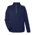 thumbnail image 4 of CORE365 CE404 Men's Market Snag Protect Mesh Colorblock Quarter-Zip Pullover-Classic Navy Heather/ Carbon-2XL, 4 of 6