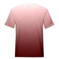 thumbnail image 5 of Pntutb Women's Summer Casual T-Shirt Gradient O-Neck Pullover Short Sleeve Tops, 5 of 5