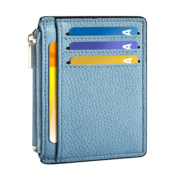 AOMRCOL Womens Credit Card Holder Wallet,Small Slim Rfid Blocking Sleeve|Mini Tiny Cute Id Case,Minimalist Zipper Pocket Wallet,Thin Coin Purse,Mothers Gift