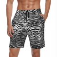 thumbnail image 1 of Tiger Stripes Gym Shorts Summer Two T Print Stylish Beach Shorts Man Running Surf Quick Dry Pattern Swimming Trunks, 1 of 5