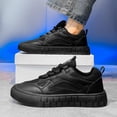 thumbnail image 4 of NOKIO Men's Fashion Sneakers Comfortable Breathable Casual Shoes 𝖫a𝖼e Up Platform Walking Shoes Outdoor Round Toe Sport Shoes Soft Sole Running Shoes for Back to College, 4 of 5