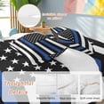 thumbnail image 6 of American Flag Full Size Comforter Set, Retro USA Flag Blue Line Black White Striped Bedding for All Seasons, 4 Pcs Bed Set, 1Quiltcover (86"x86") ,1Sheet(80"x116"), 2Pillowcases (30"x20"), 6 of 12