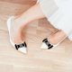 thumbnail image 3 of 1 Pair Shoe Charms Velour Bow Rhinestones Shoe Decoration Wedding Shoe Charms, 3 of 4
