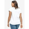 thumbnail image 2 of ellos Women's Plus Size Graphic Scoop Neck Tee - 38/40, White Heart, 2 of 6