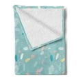 thumbnail image 2 of Abstract Soft Flannel Fleece Throw Blanket, Illustration of Simplistic Strokes and Dots in Pastel Tones, Cozy Plush for Indoor and Outdoor Use, 50" x 70", Pale Seafoam Multicolor, by Ambesonne, 2 of 5