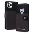 thumbnail image 1 of Compatible avec iPhone 11 Pro Max Étui Portefeuille Motif Animaux Mignons avec Fentes pour Cartes Couverture Rabattable, 1 of 5
