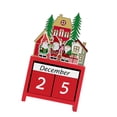 thumbnail image 1 of yuksok Christmas Calendar Advent Calendar Date Display with Wood Blocks Creative Statue Red, 1 of 9