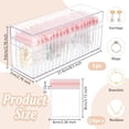 thumbnail image 2 of Organizador de joyas de acrílico transparente con 20 bolsas de joyería portátiles rosas, organizador de almacenamiento de joyas, caja de joyería, estuche de viaje para joyas., 2 of 9