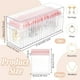 thumbnail image 2 of Organizador de joyas de acrílico transparente con 20 bolsas de joyería portátiles rosas, organizador de almacenamiento de joyas, caja de joyería, estuche de viaje para joyas., 2 of 9