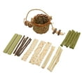 thumbnail image 2 of Juguetes para Masticar con Cesta para Hámster ANGGREK Madera de Manzana y Bambú Dulce, 2 of 7
