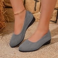 thumbnail image 5 of CQONEPT Womens Ballet Flats Business Office Work Dress Shoes Low Wedge Round Toe Slip Ons Comfortable Dressy Casual Flats Shoes Gray 37, 5 of 6