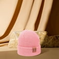 thumbnail image 4 of Cenuakty Parent-Child Beanie Hat Mother  Kids Winter Warm Cable Knit Hat Pig Nose Label Family Matching Crochet Cap, 4 of 5