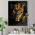 thumbnail image 4 of Golden Leopard Decorative Painting/Canvas Art， Perfect for Living Room， Bedroom， Office， Study， Dining Room， Bar， Hallway， Hotel， Restaurant， and Apartment Decor， Bold and Unique Wall Art， 179, 4 of 8