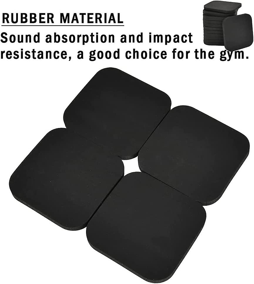 Lot De 2 Tapis De Protection Sol Fitness 28x70 Cm - Épaisseur 6 Mm, Anti-choc, Anti-dérapant, Pour Appareils De Sport
