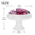 thumbnail image 4 of 4 Pcs Round White Knobs for Kitchen Cabinet Cupboard Dresser Bookcase Art Flowers Drawer Pulls Handles Home Decor, 4 of 8