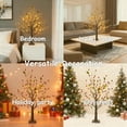 thumbnail image 4 of Lighted Berry Blossom Tree with 24 LED Beads and 48 Red Berries – Warm White Glow, Decorative Tabletop Christmas Tree for Living Room, Bedroom, Holiday & Home Decor, 4 of 6