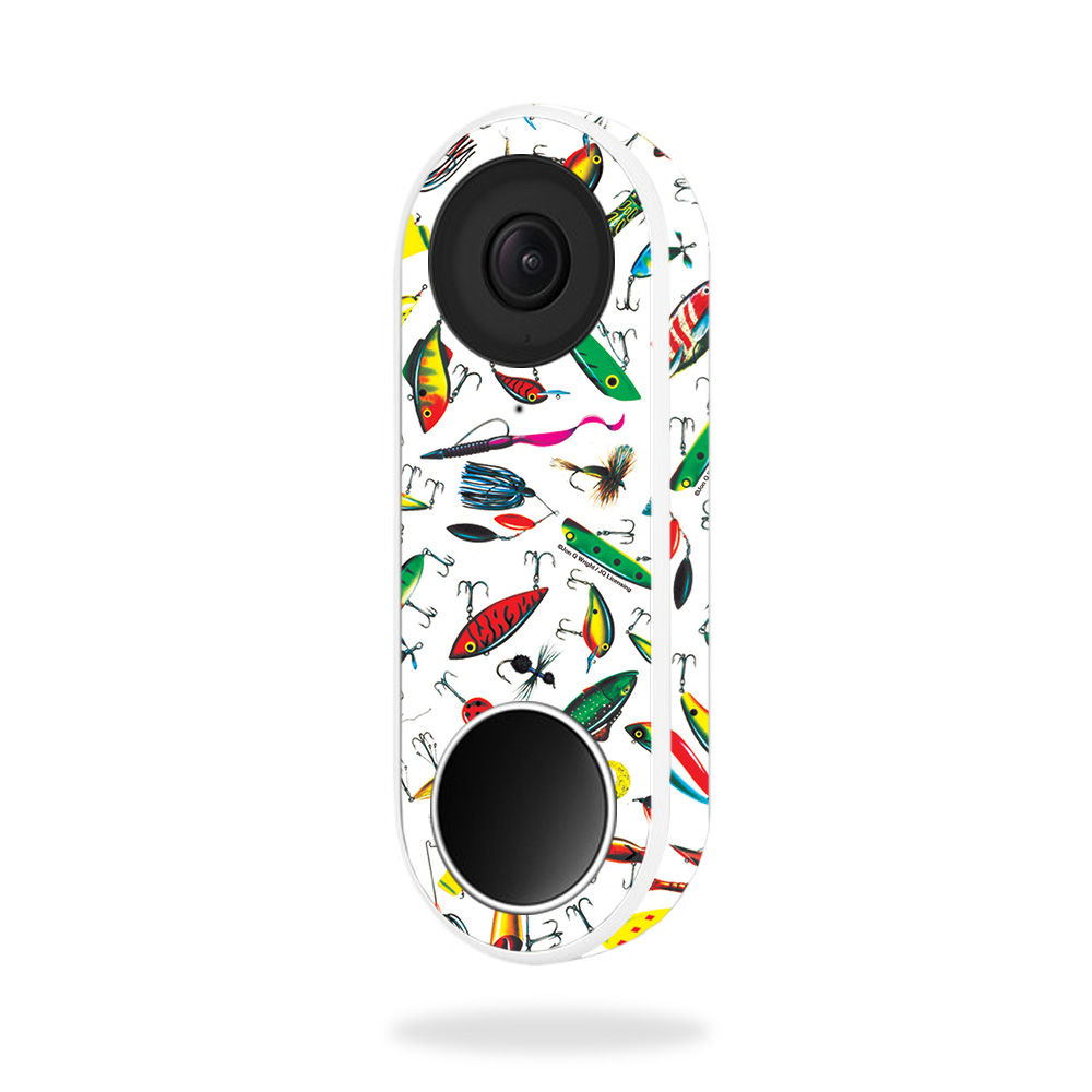 MightySkins NEHEL-Bright Lures Skin for Nest Hello Video Doorbell - Bright Lures