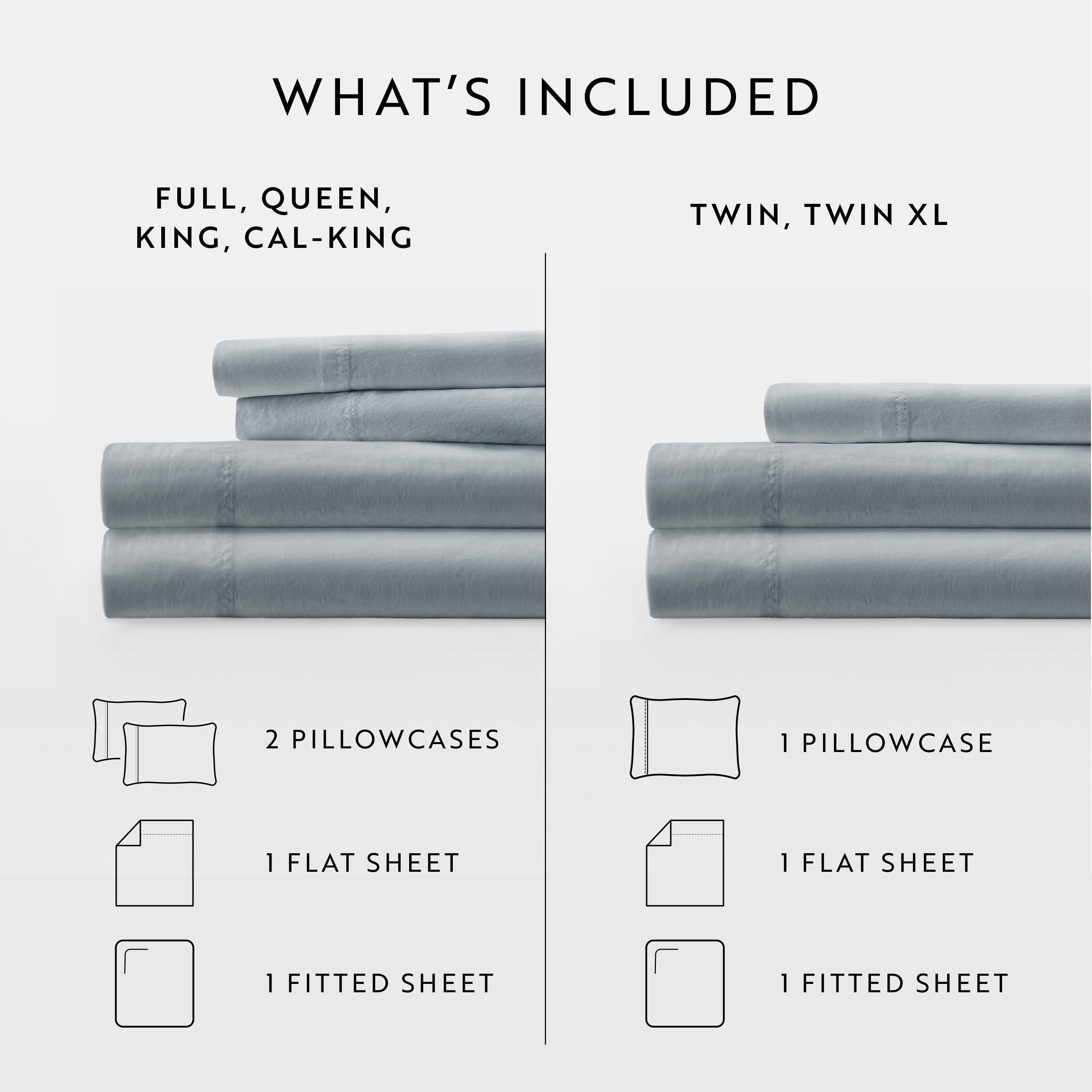 Noble Linens 300 Thread Count 4 Piece Cotton Sheet Set in Blue, Twin