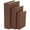 Brown Woven Grid Faux Book Storage Diamond Rectangle S/3 12", 10", 8"H, variant on DecMode Textured Stripe Faux Book Storage Black Faux Leather Decorative Box, 3 Count
