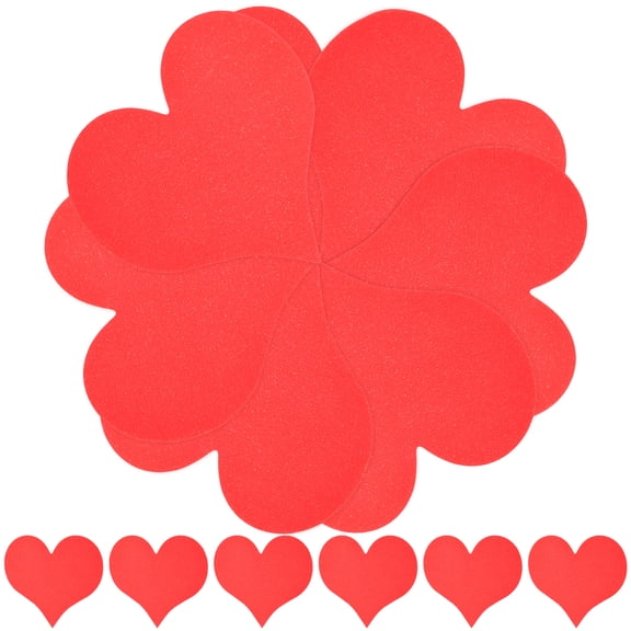 MOKKHNB Heart Shape Blank Cards Red Paper 100Pcs 3.1x2.8x0.04in