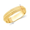 thumbnail image 4 of Milgrain Comfort Fit 5mm Engagement Band in 10K Yellow Gold Band Size-7.5, 4 of 6